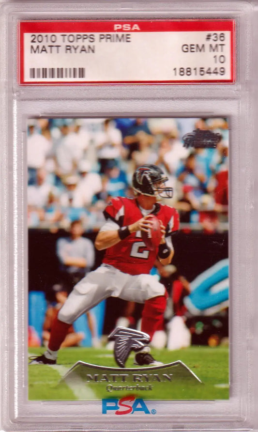 Matt Rys 2010 Topps Prime football card in GEM MINT condition featuring Matt Ryan