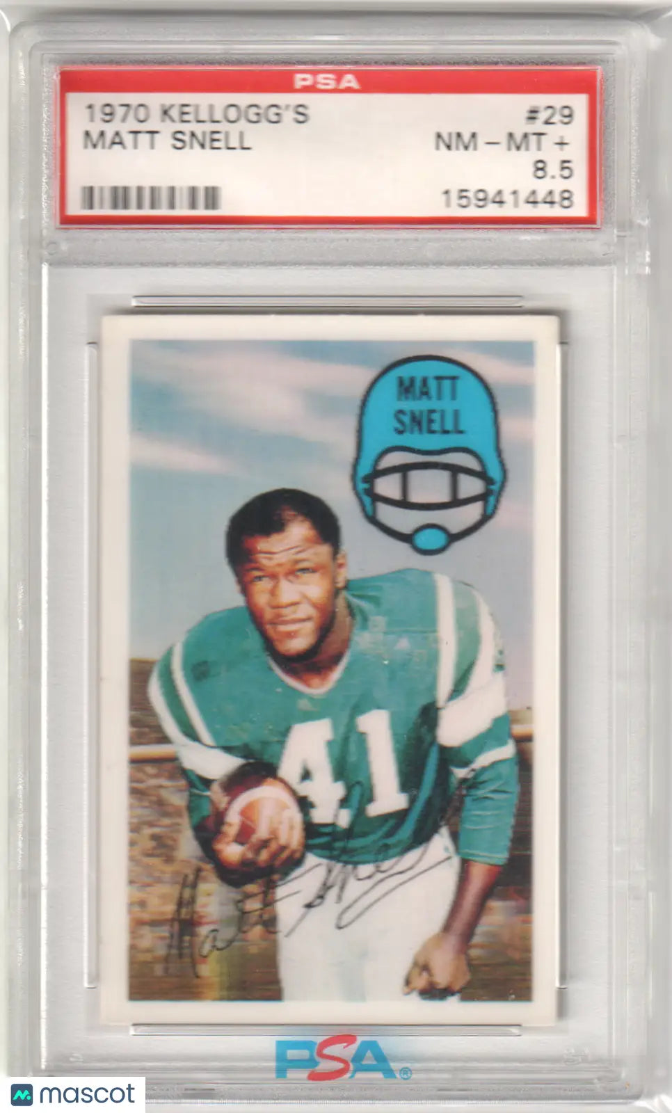 Columbia Hobby Matt Snell 1970 Kellogg’s football card PSA 8.5 NM-MT+
