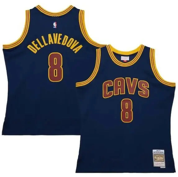 Navy Cleveland Cavaliers Matthew Dellavedova 2015/16 Hardwood Classics jersey with gold trim