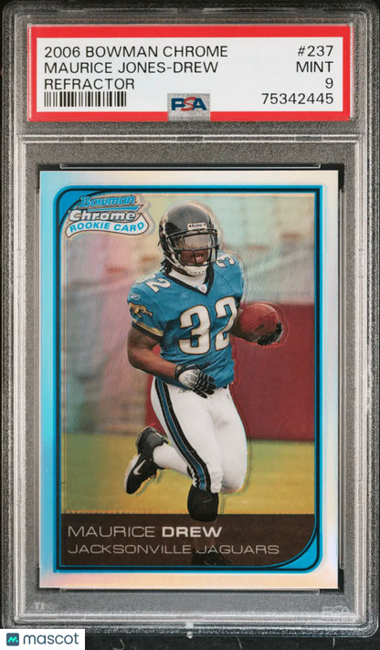 Maurice Jones-Drew 2006 Bowman Chrome Refractor PSA 9 rookie card from Columbia Hobby