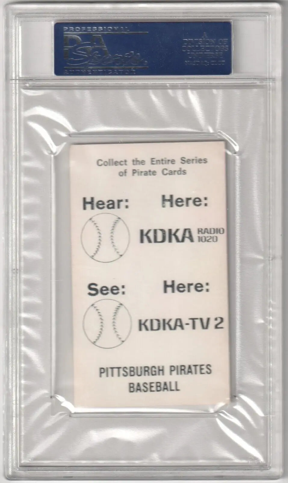 Encapsulated Pittsburgh Pirates baseball card of Maury Wills from Columbia Hobby collection