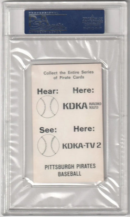 Encapsulated Pittsburgh Pirates baseball card of Maury Wills from Columbia Hobby collection