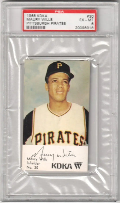 Graded Maury Wills baseball card from Columbia Hobby, PSA 6 EX-MT, Pirates, ESPN 2K Sports