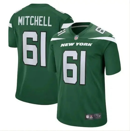 Green New York Jets Nike Game Player Jersey with Max Mitchell number 61