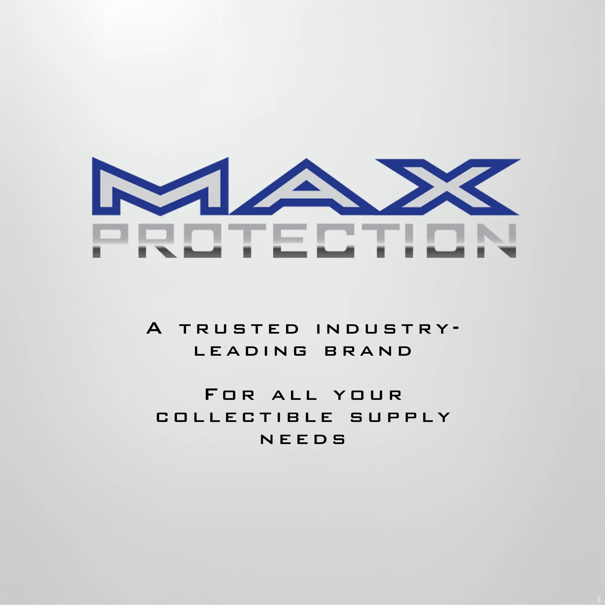 Logo for a collectible supply brand on Max Pro Ultra Clear Magnetic Card Holder