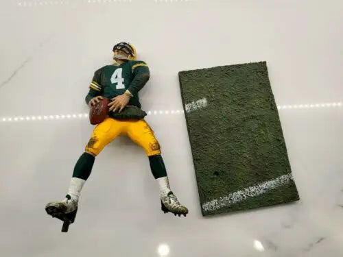 Green Bay Packers Brett Favre figurine with field base from McFarlane NFL series 4