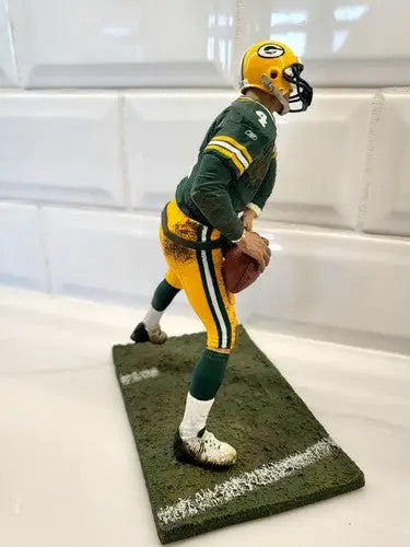 Green Bay Packers quarterback figurine from McFarlane Brett Favre NFL series 4 green jersey