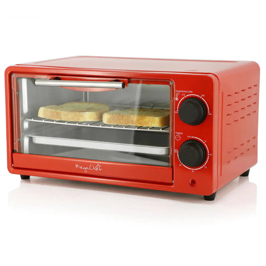 MegaChef 9.5 Quart Electric Counter Top Toaster Oven in Candy Red - Toaster Oven