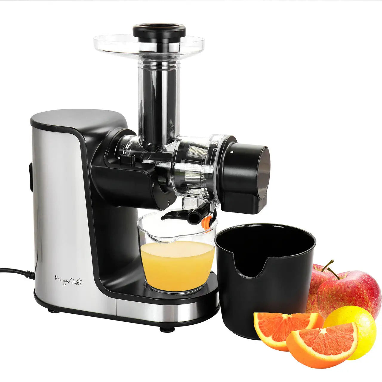 MegaChef Masticating Slow Juicer Extractor with Reverse Function Cold Press Juicer Machine with Qu - Juicer