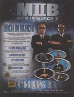 Men in Black II Trading Card Sell Sheet with agents and film promotional images