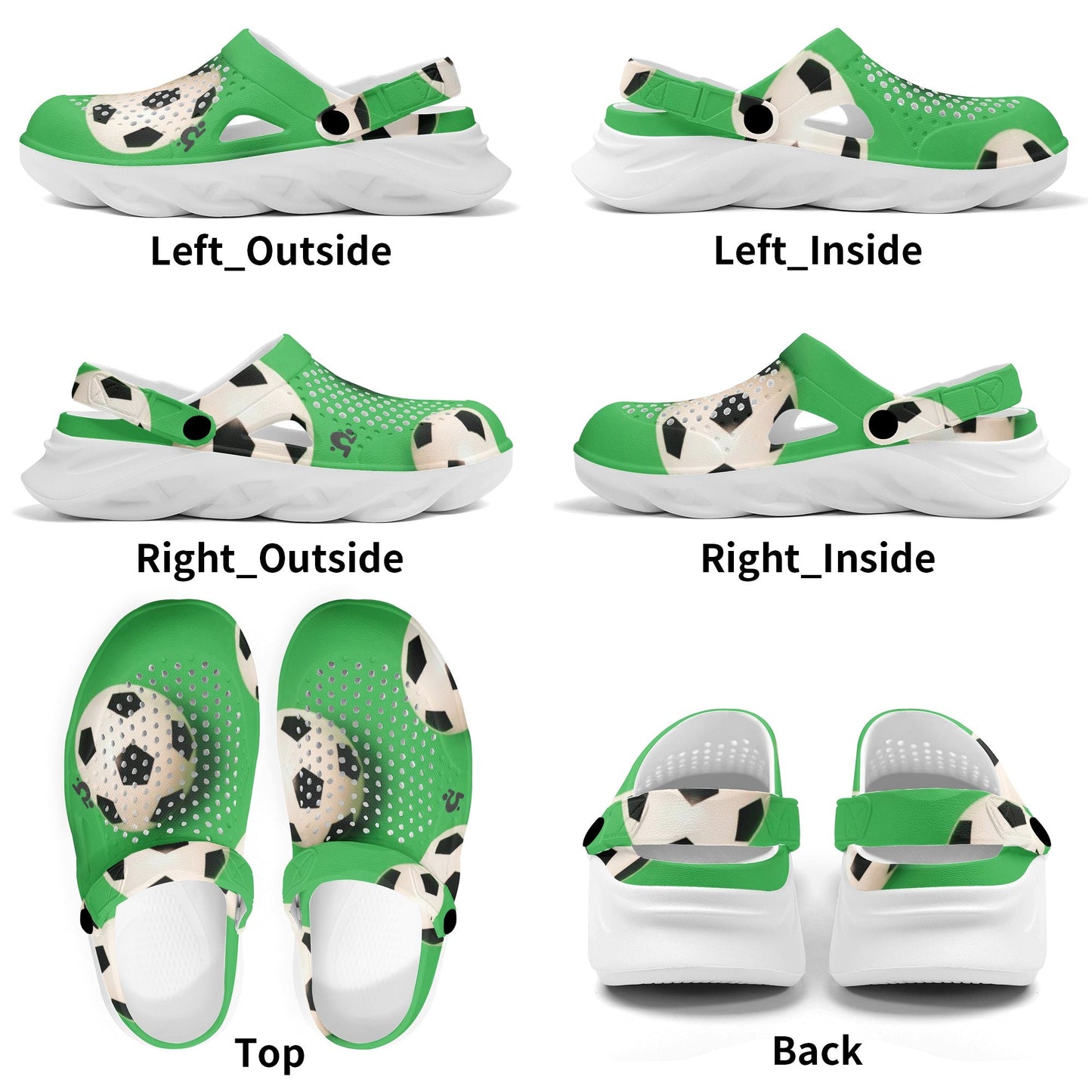 Mens Clogs - Soccer Balls
