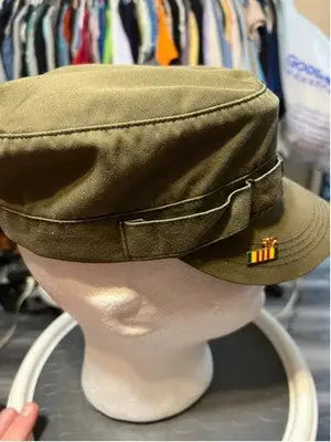 Men’s Falcon Olive Green Military Style Cap with Flag Pin, olive drab military hat