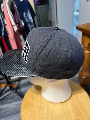 Men’s Marvel Hat One Size Gray & Black featuring a black flat-brimmed textured baseball cap