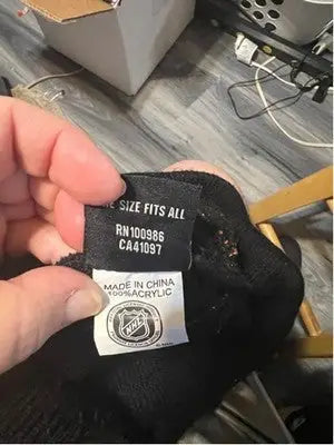 Black knit Beanie with NHL logo and white stripe featuring Men’s Old Time Hockey Philadelphia Flyers