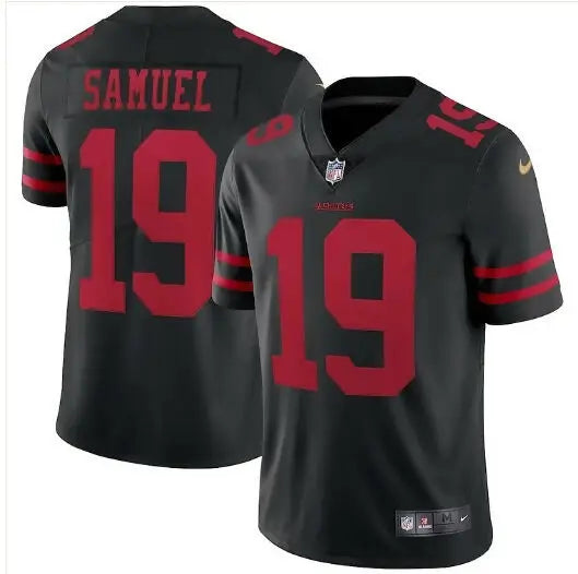 Black and red San Francisco 49ers Deebo Samuel Nike Vapor Limited Jersey with Samuel 19