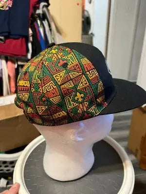 Men’s Stackwell Black Pelicans HBCU Pattern Snapback Hat - Snapback Hat