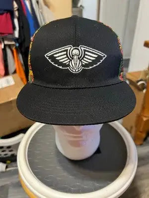 Men’s Stackwell Black Pelicans HBCU Pattern Snapback Hat - Snapback Hat