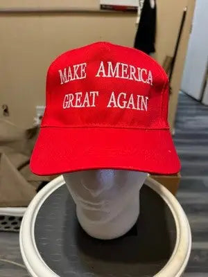 Unbranded red Make America Great Again Trump hat with white embroidery