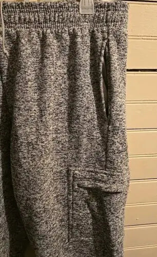 Gray heathered Mens XL Cougar Sport 4 Pocket Sweatpants in grey and black