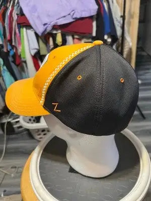 Black and yellow baseball cap with textured gold brim for Tennessee Volunteers fans