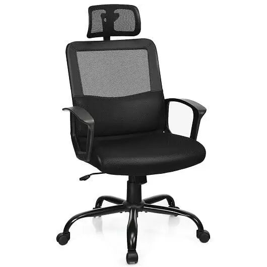 Mesh Office Chair High Back Ergonomic Swivel Chair - Color:Black - Office Chair