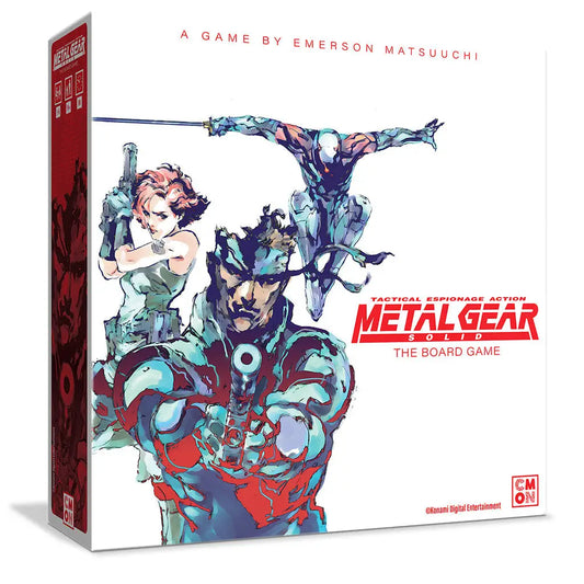 Metal Gear Solid - The Board Game showcasing intricate game pieces and artwork