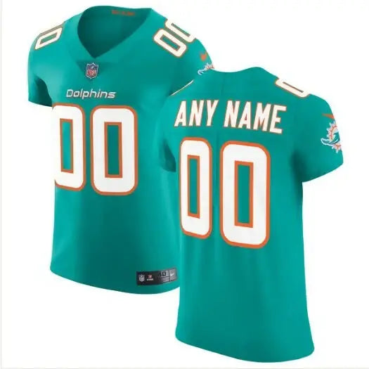 Customizable Miami Dolphins Nike Vapor Untouchable Elite Jersey in Aqua