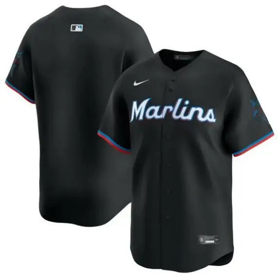 Black Miami Marlins Nike Alternate Limited Baseball Jersey for fans and collectors