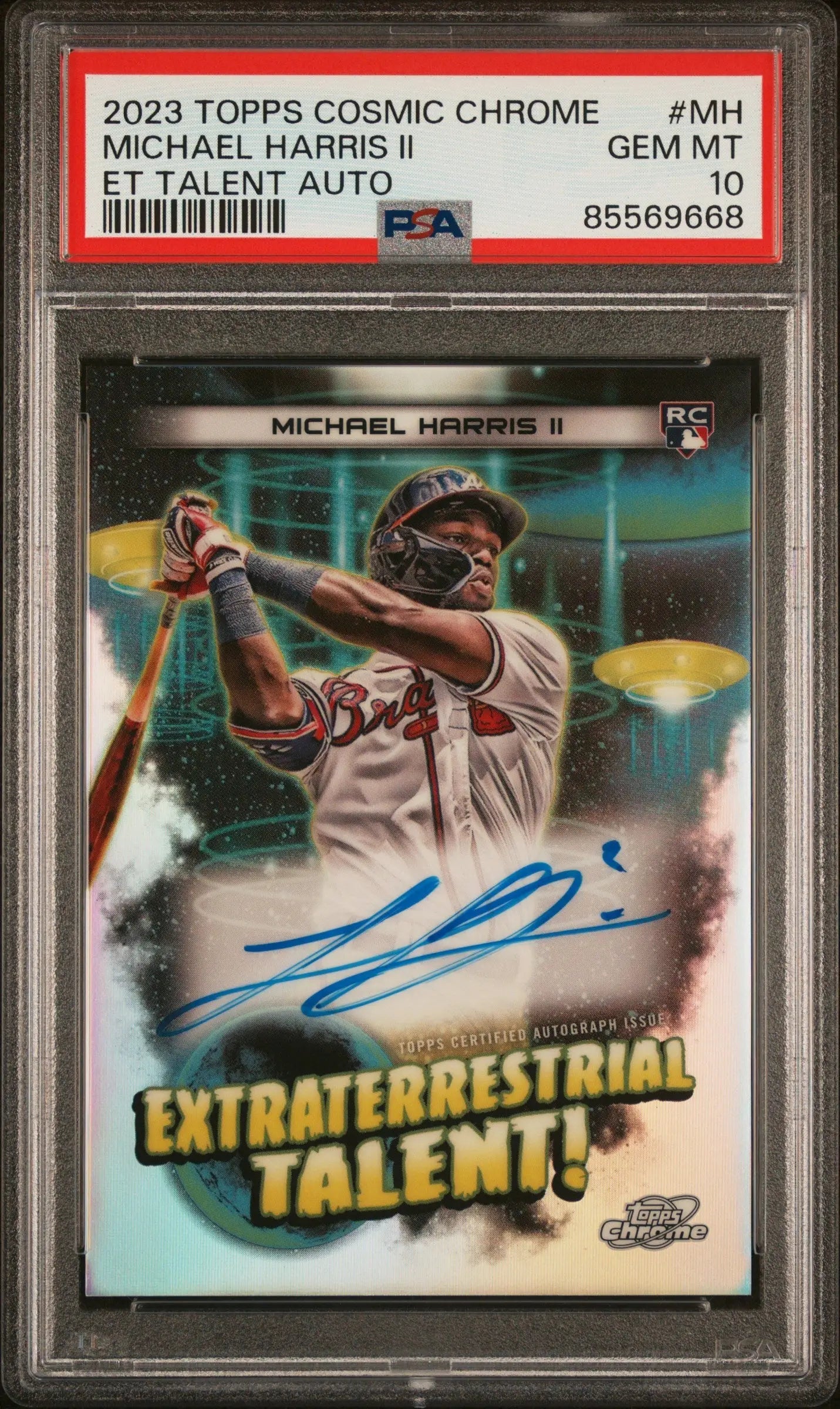 PSA 10 Gem Mint Michael Harris II 2023 Topps Chrome Cosmic Extraterrestrial Talent Auto