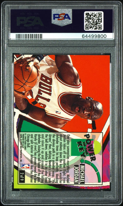 Graded Michael Jordan Ultra Power in the Key PSA 8 Nm-Mint basketball card