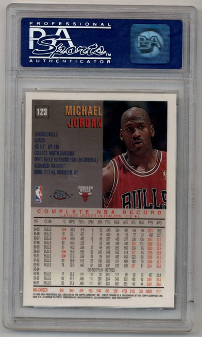 Graded Michael Jordan Topps Chrome basketball card PSA 10 Gem Mint performance collectible