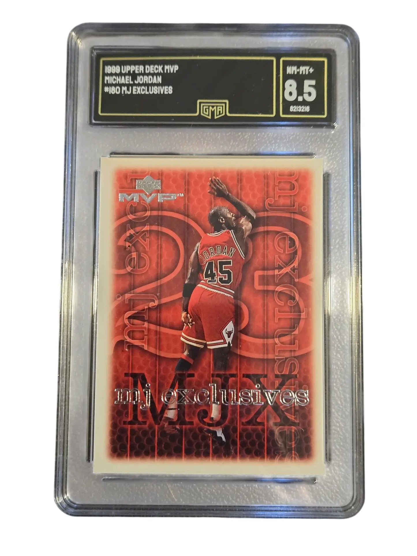 Michael Jordan Graded Card Upper Deck 1992 McDonalds P5 EX 5 1999 MVP 8.5 GMA - Trading Cards
