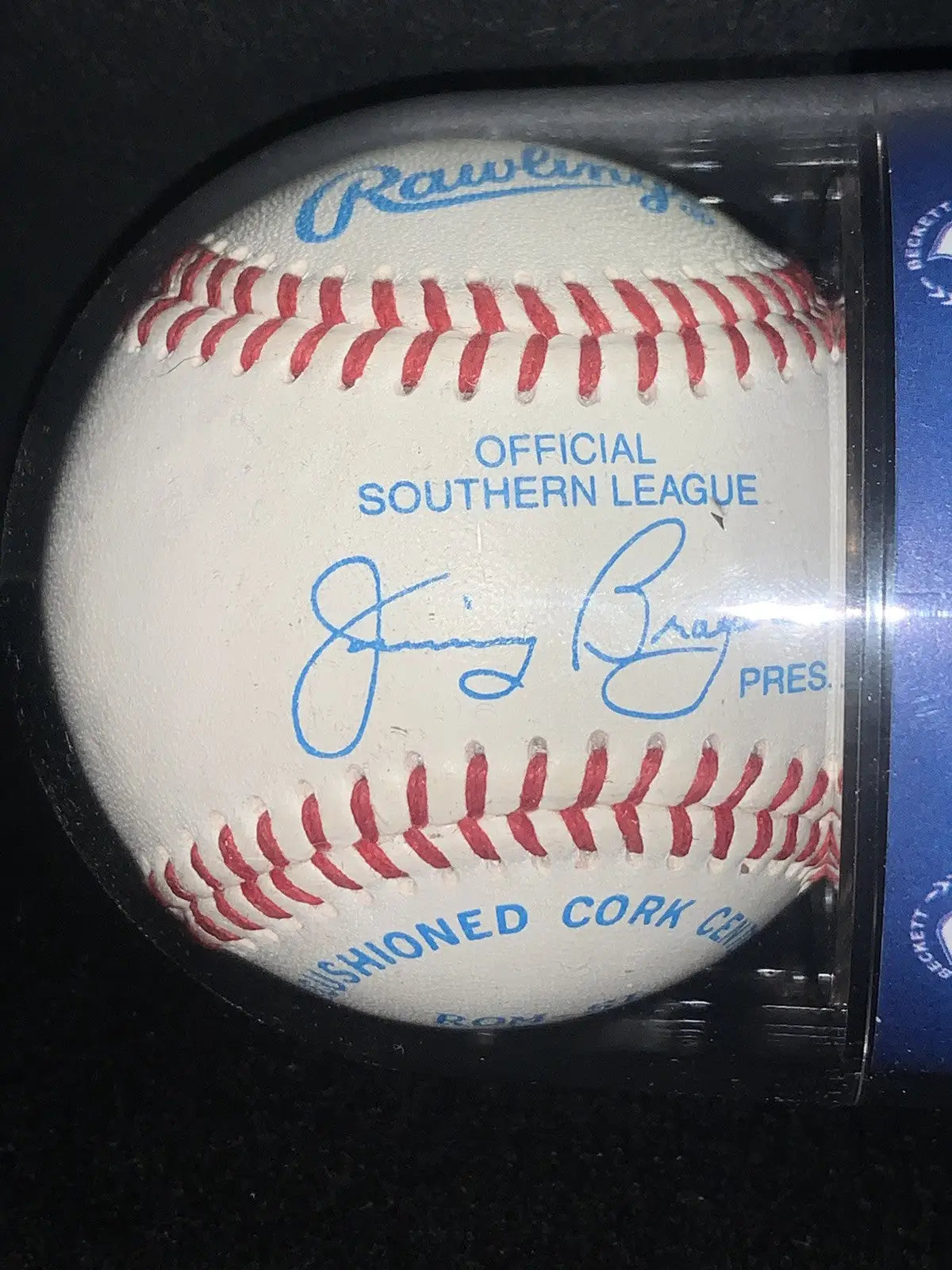 Autographed Michael Jordan Rawlings Southern League Baseball in protective case
