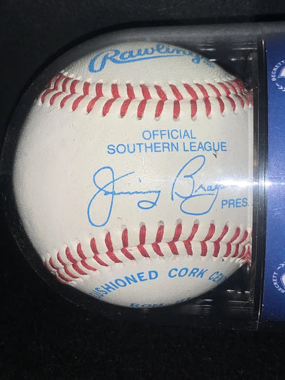 Autographed Michael Jordan Rawlings Southern League Baseball in protective case