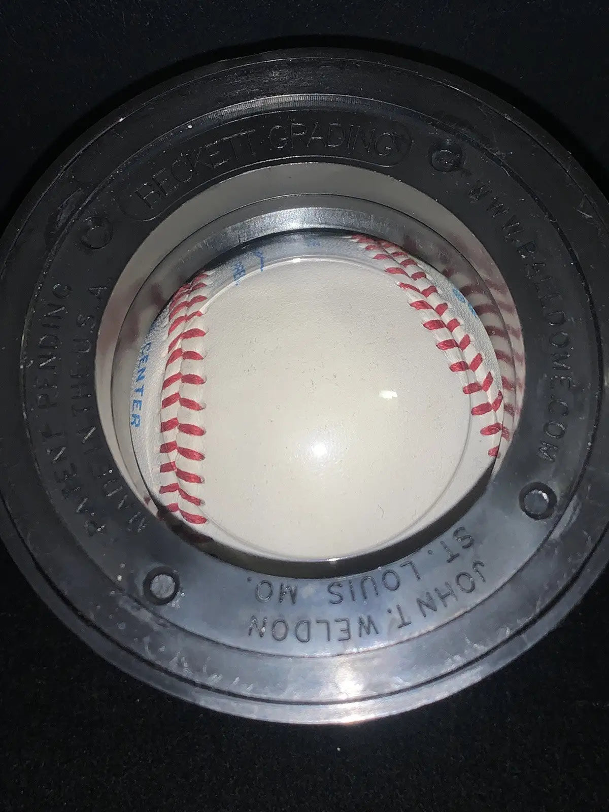 Michael Jordan Signed Rawlings Southern League Baseball in a black plastic holder