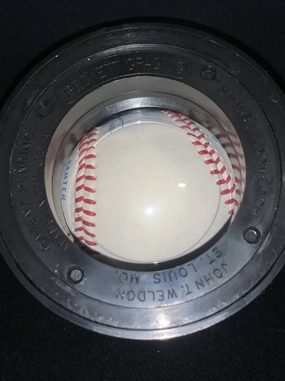Michael Jordan Signed Rawlings Southern League Baseball in a black plastic holder