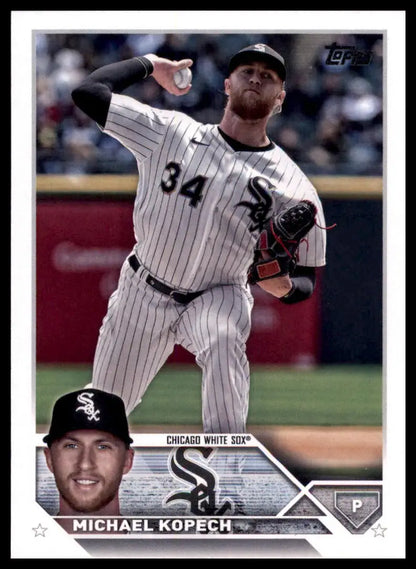 Michael Kopech 2023 Topps #585 baseball card featuring Chicago White Sox player