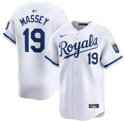 White Michael Massey Kansas City Royals Nike Home Limited Player Baseball Jersey