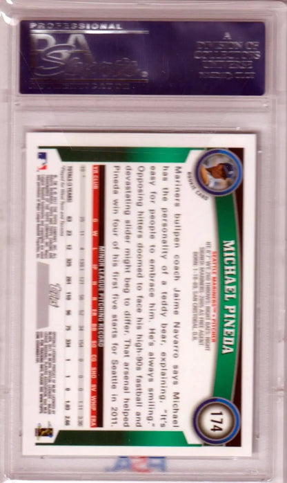 Graded Michael Pineda Topps Chrome Xfractor rookie card from Columbia Hobby PSA 10