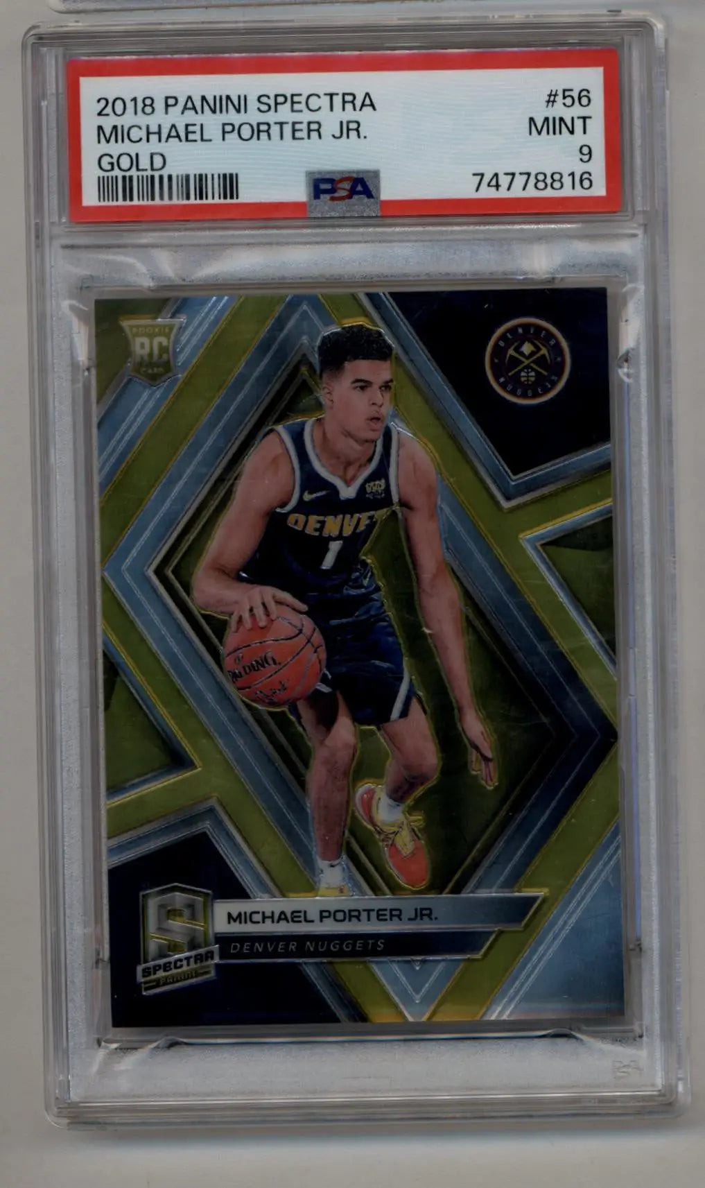 Michael Porter Jr 2018-19 Spectra Gold basketball trading card PSA 9 Mint