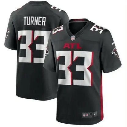 Black Atlanta Falcons Michael Turner Nike Game Retired Player Jersey displayed
