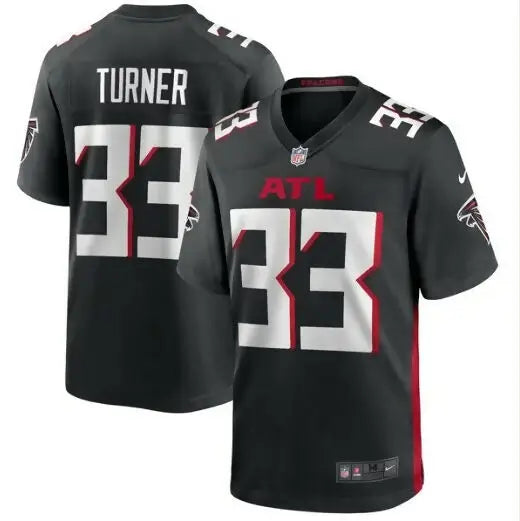 Black Atlanta Falcons Michael Turner Nike Game Retired Player Jersey displayed