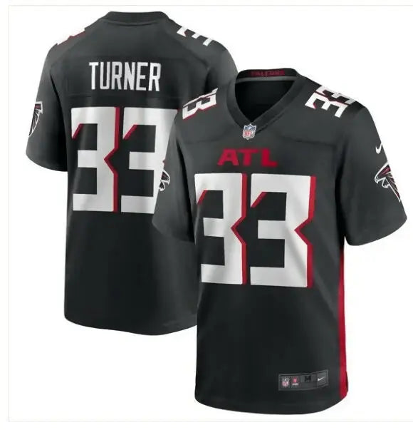 Black Atlanta Falcons Michael Turner #33 Nike Game Retired Player Jersey