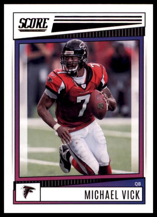 Michael Vick football card from 2022 Score Atlanta Falcons series