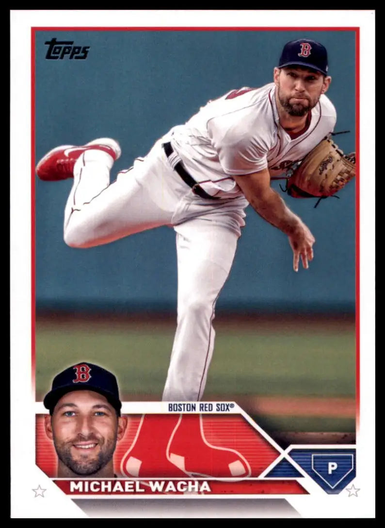 Michael Wacha baseball card from 2023 Topps series featuring Boston Red Sox player