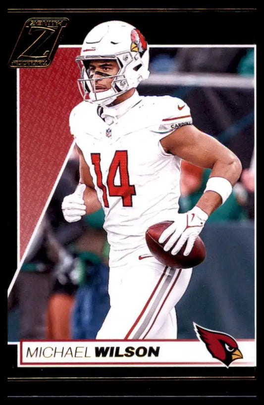 Michael Wilson football card from Panini Zenith 2024 Arizona Cardinals collection