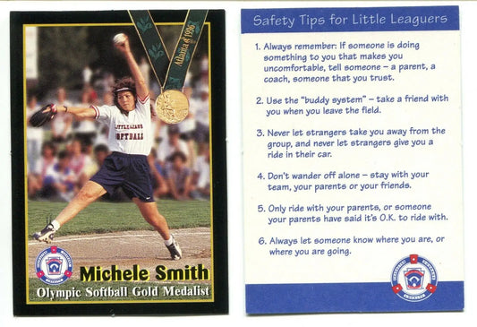 Michele Smith softball Olympic trading card from Atlanta 1996 Little League edition