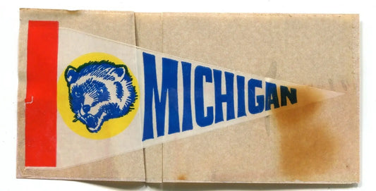 Michigan Wolverines pennant sticker decal from 1964 Topps NCAA collection