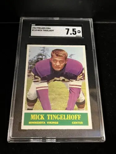 Graded Mick Tingelhoff trading card HOF SGC 7.5 Minnesota Vikings collectible item