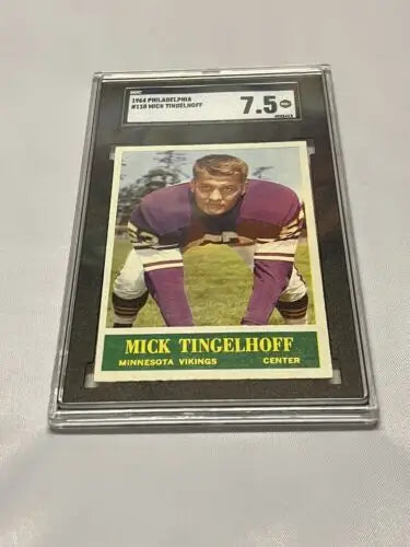 Graded Mick Tingelhoff 1964 Philadelphia trading card HOF SGC 7.5 Minnesota Vikings